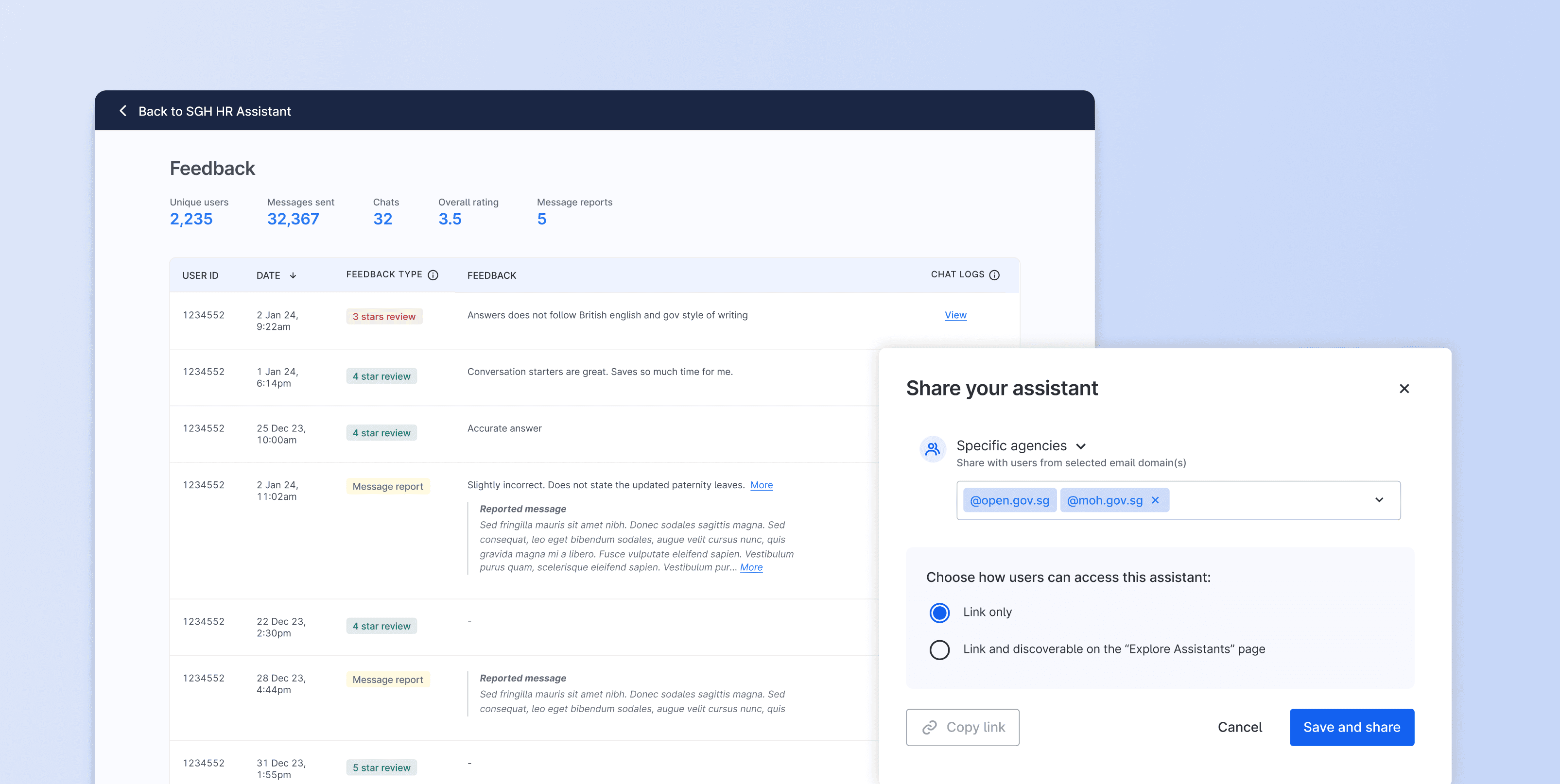 Admin Dashboard